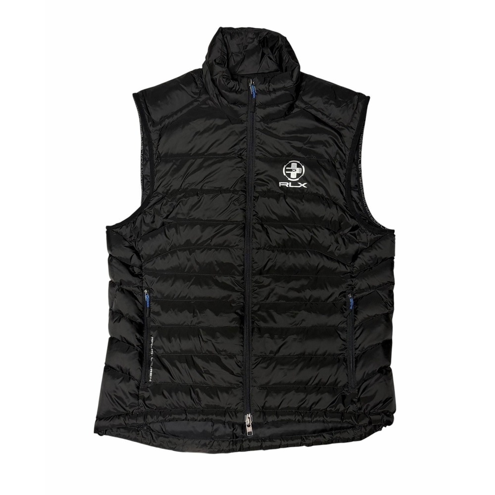 RLX Ralph Lauren Down Filled Packable Puffer Vest Black Men's Size Large